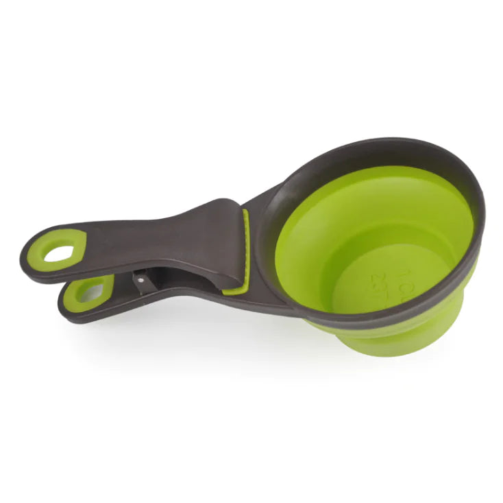 Collapsible Silicone Pet Bowl with Food Scoop and Measuring Cup