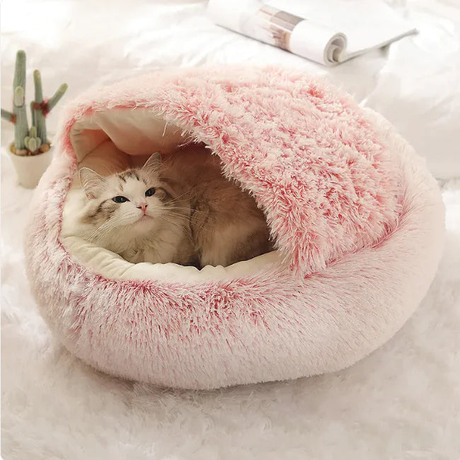 Plush Shell-Shaped Pet Bed