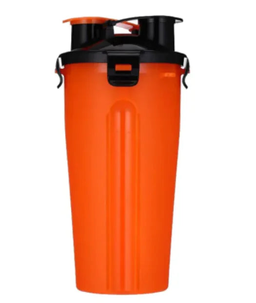 2-in-1 Portable Pet Water and Food Dispenser with Collapsible Silicone Bowl