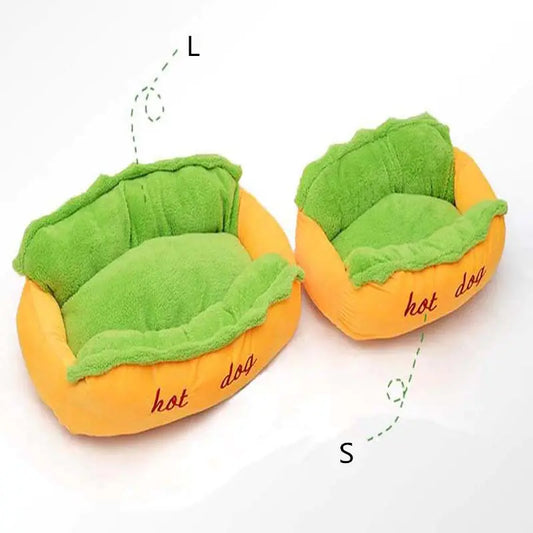 Hot Dog Shaped Pet Bed