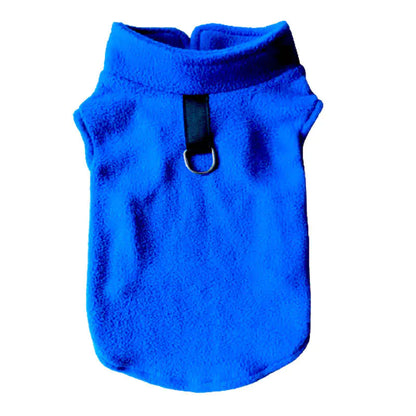 Fleece Dog Jacket with Leash - Soft & Warm Pet Apparel