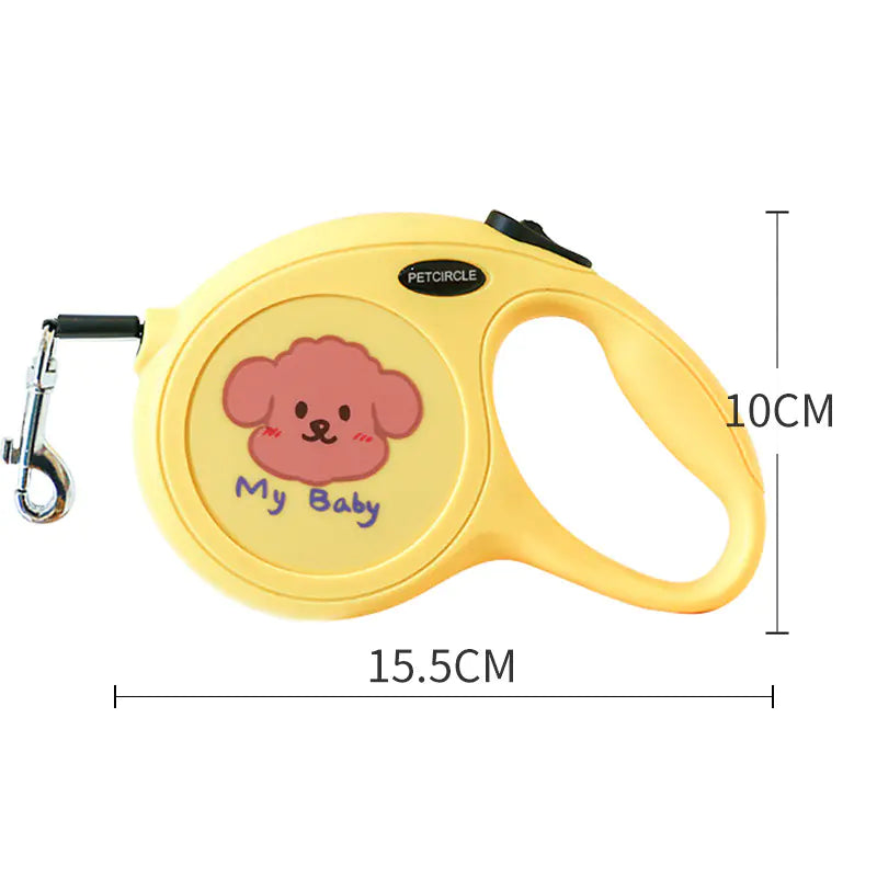 5m Cartoon Retractable Dog Leash