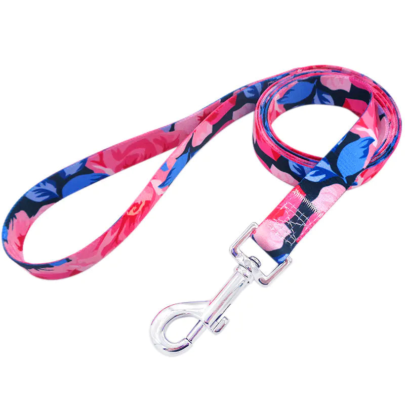 Colorful Pet Leash with Floral Design for Dogs