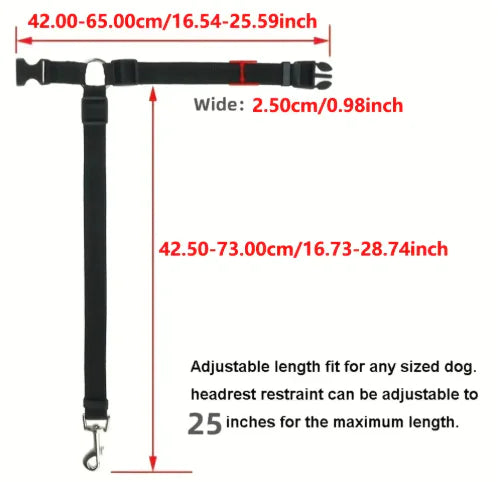 Adjustable Two-in-One Pet Car Seat Belt Leash