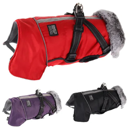 Pet Warm Fur Collar Cotton-padded Jacket