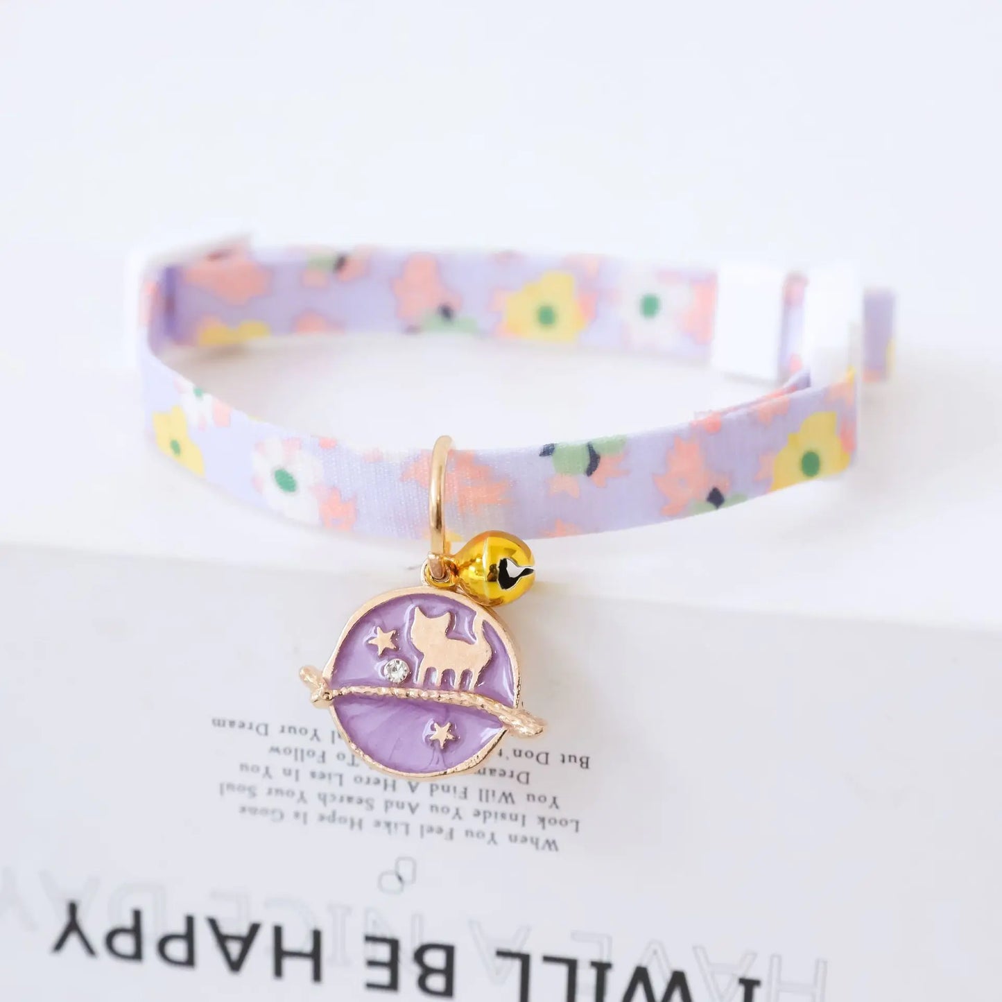 Pet Collar with Safety Buckle and Bell for Dogs/Cats