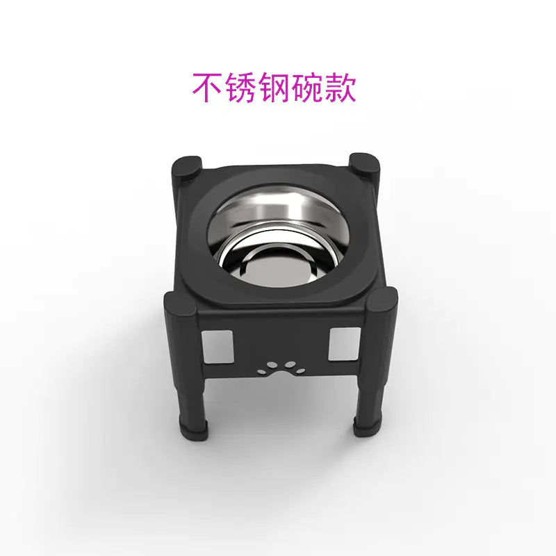 Pet Water Bowl with Slow Feeding Design and Adjustable Height