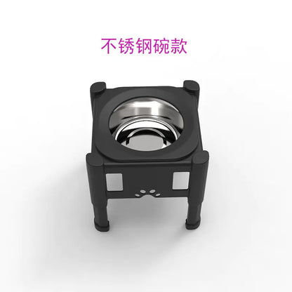 Pet Water Bowl with Slow Feeding Design and Adjustable Height