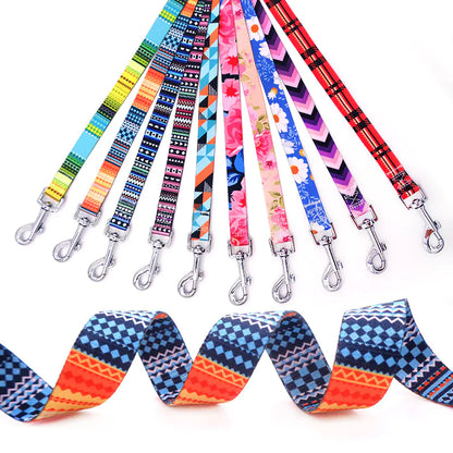 Colorful Pet Leash with Floral Design for Dogs