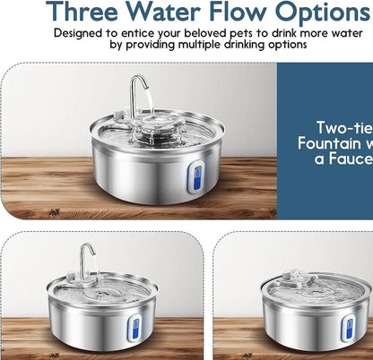 Pet Water Dispenser with Stainless Steel Faucet