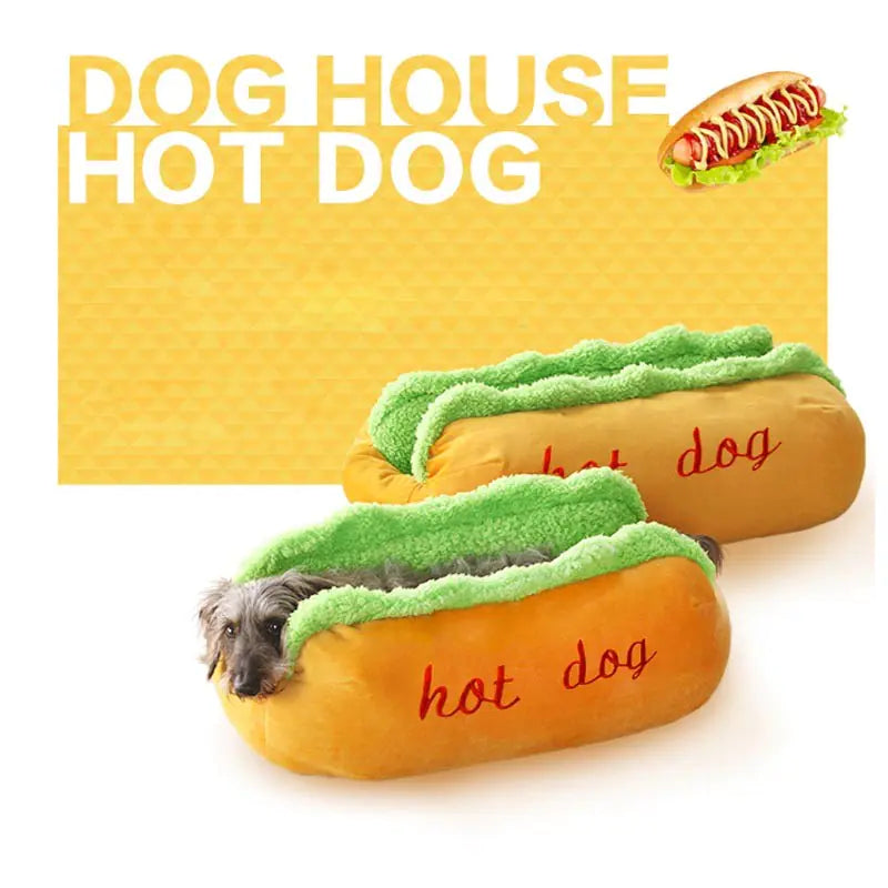 Hot Dog Shaped Pet Bed