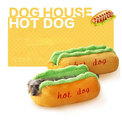 Hot Dog Shaped Pet Bed
