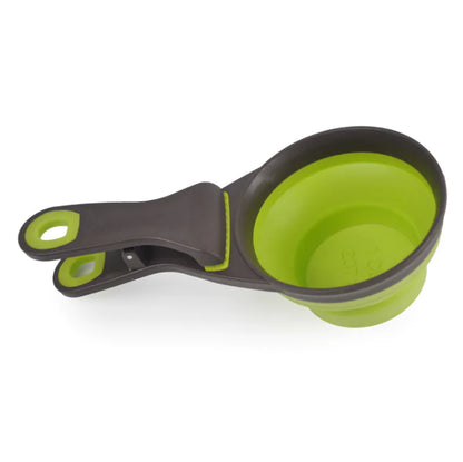 Collapsible Silicone Pet Bowl with Food Scoop and Measuring Cup