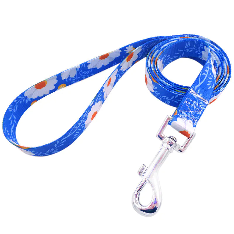 Colorful Pet Leash with Floral Design for Dogs