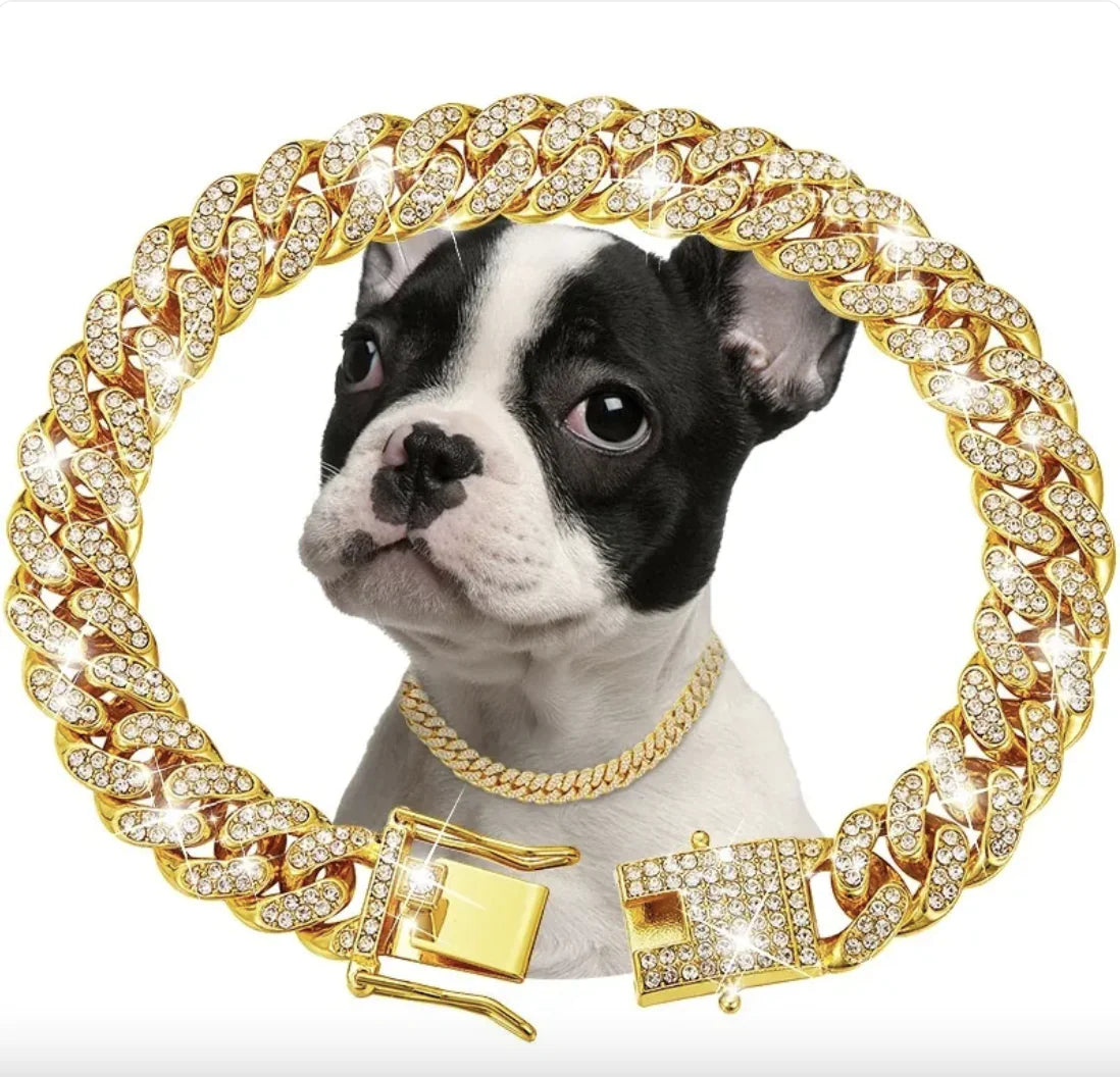 Pet Diamond Cuban Link Collar
