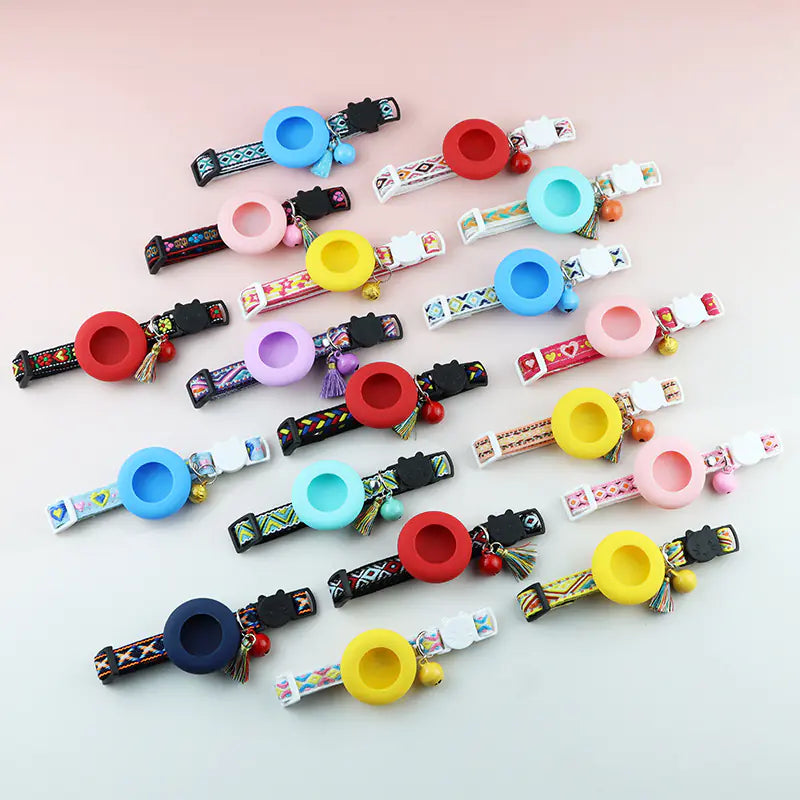 GPS Pet Collar with Silicone Holster and Bell