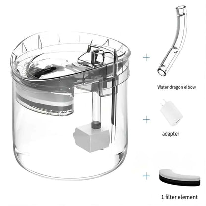 Transparent Smart Automatic Pet Water Dispenser with Filters