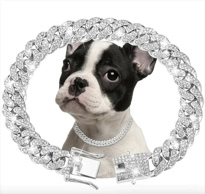 Pet Diamond Cuban Link Collar