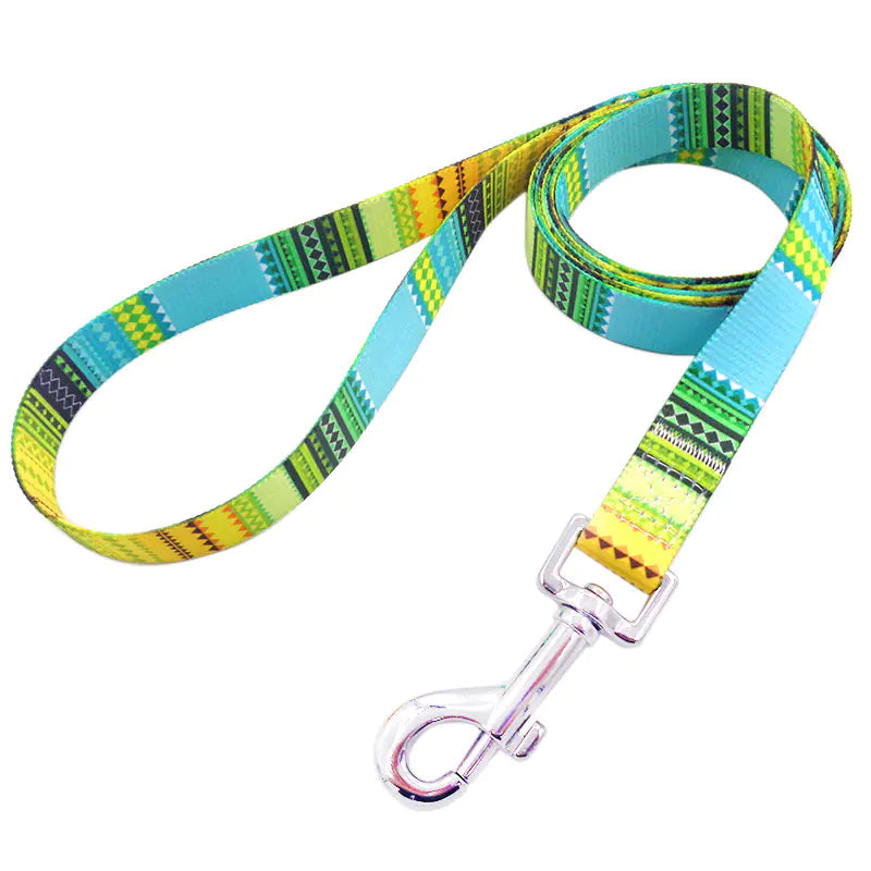 Colorful Pet Leash with Floral Design for Dogs