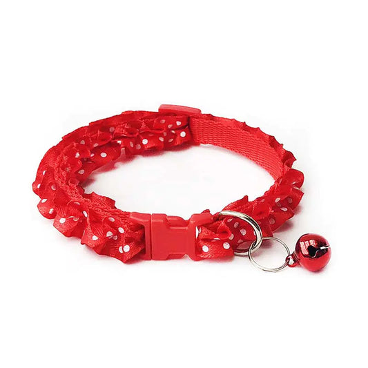 Cute Lace Pet Collar Necklace with Bell for Dogs and Cats