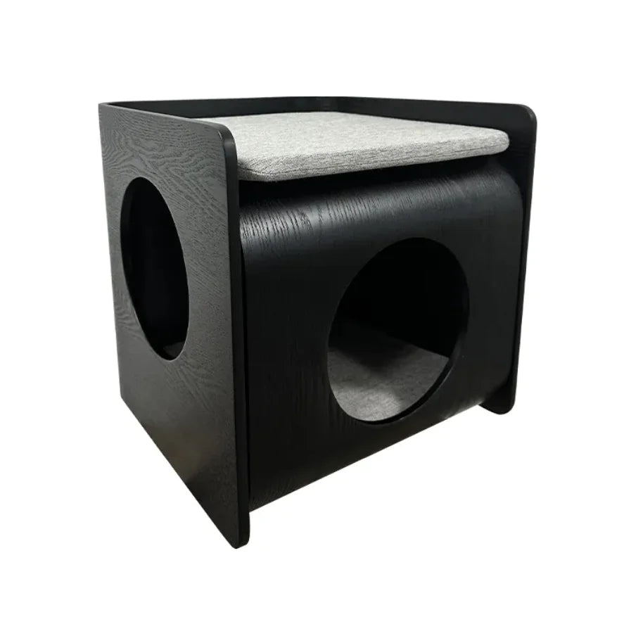 Cozy Wood Frame Pet Bed