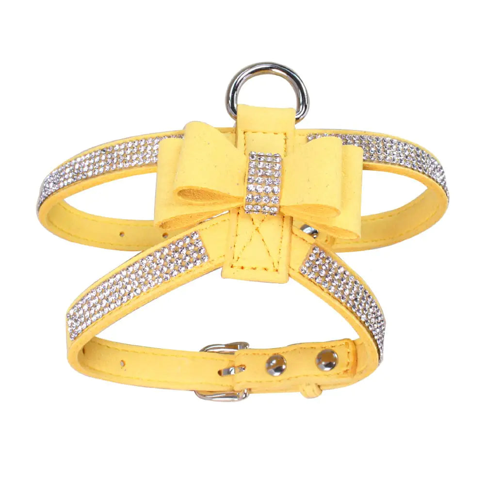 Rhinestone Anti-Strike Pet Chest Strap and Leash