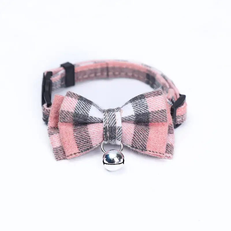 British Style Pet Collar with Bow Tie and Bell