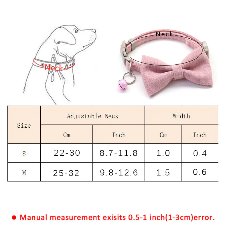 Adjustable Pet Collar and Leash Set for Small Dogs/Cats
