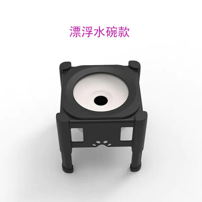 Pet Water Bowl with Slow Feeding Design and Adjustable Height