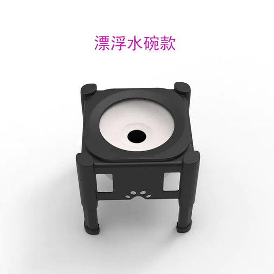 Pet Water Bowl with Slow Feeding Design and Adjustable Height