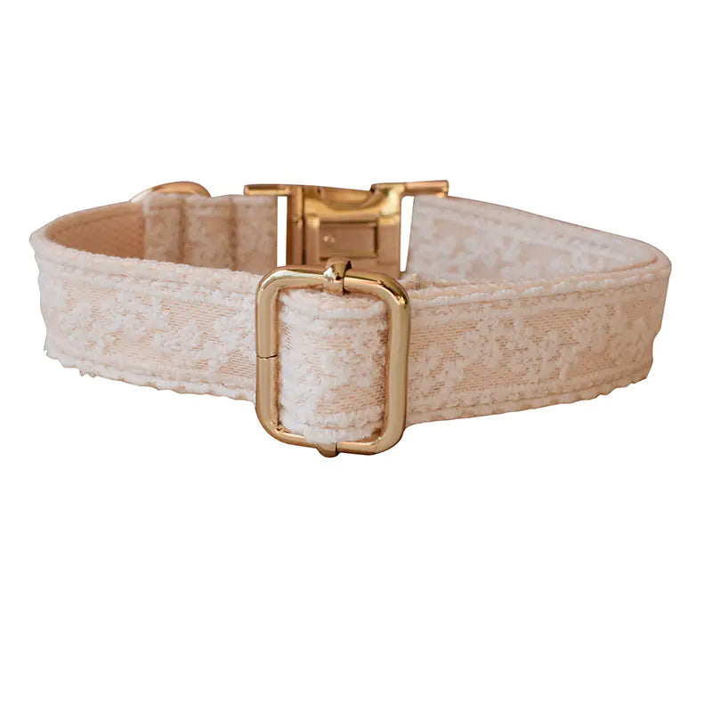 Lace Pet Collar with Metal Buckle Design