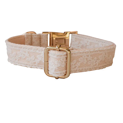 Lace Pet Collar with Metal Buckle Design