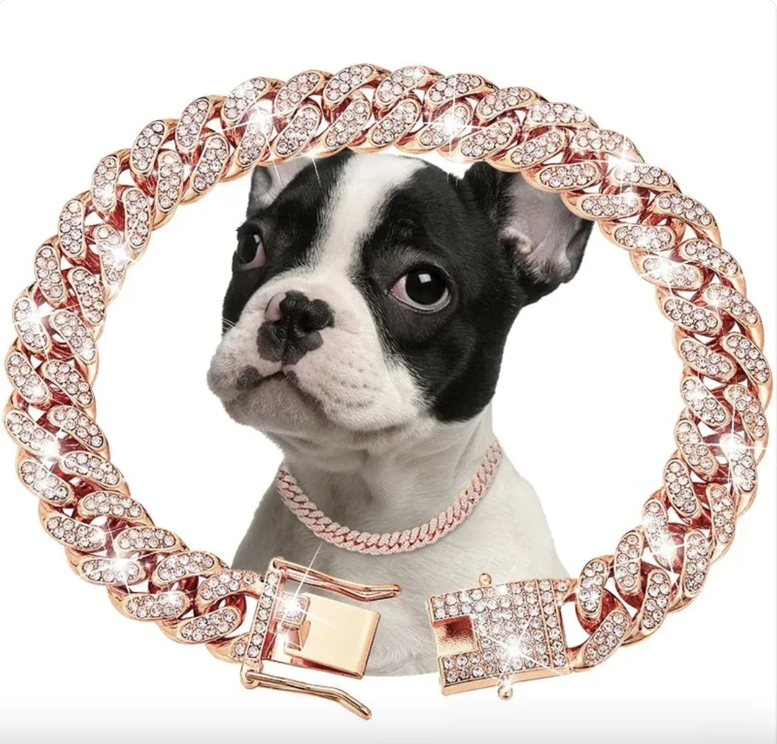 Pet Diamond Cuban Link Collar