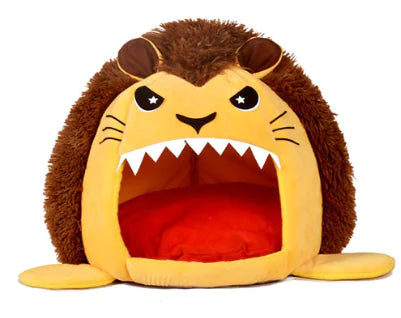 Cartoon Lion Pet Bed for Cats and Dogs
