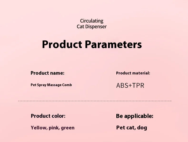 Pet Spray Massage Comb
