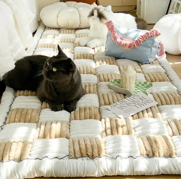 Cozy Cream Plush Mats