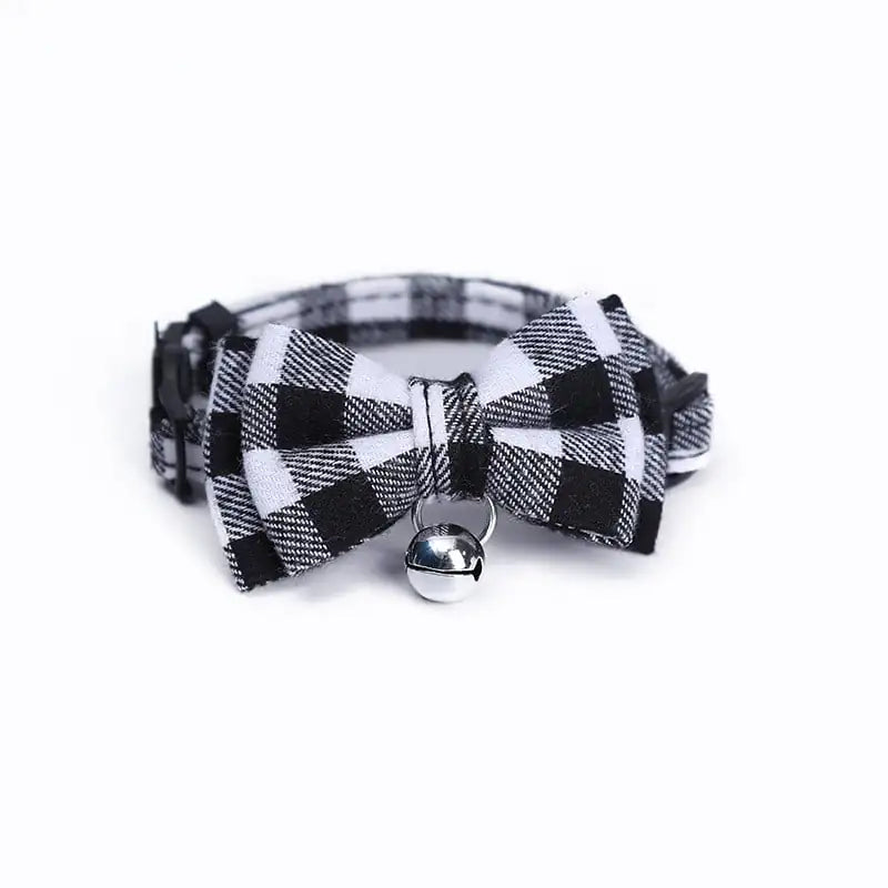 British Style Pet Collar with Bow Tie and Bell
