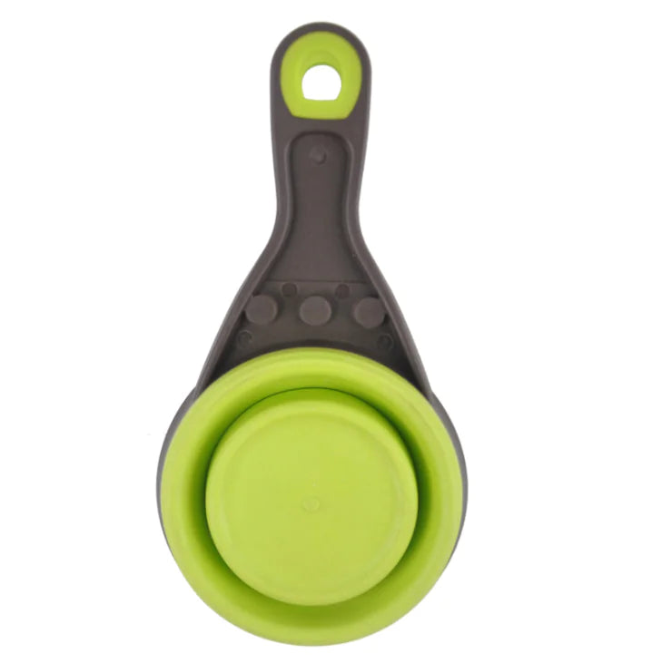 Collapsible Silicone Pet Bowl with Food Scoop and Measuring Cup