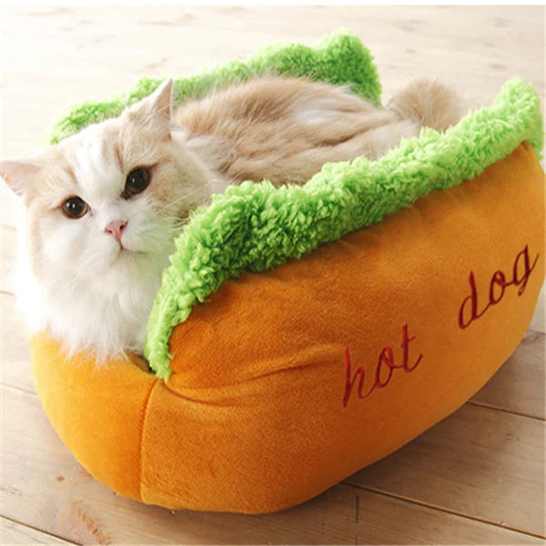Hot Dog Shaped Pet Bed