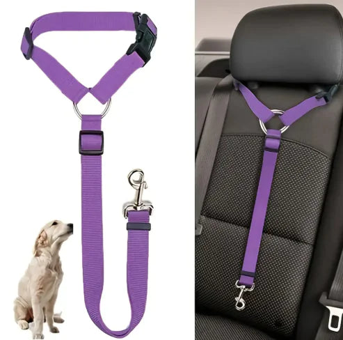 Adjustable Two-in-One Pet Car Seat Belt Leash