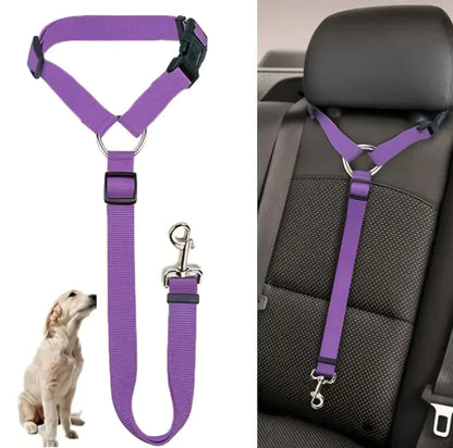 Adjustable Two-in-One Pet Car Seat Belt Leash