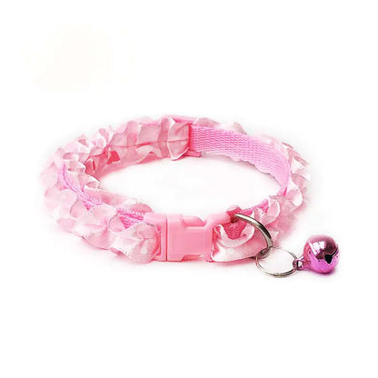 Cute Lace Pet Collar Necklace with Bell for Dogs and Cats