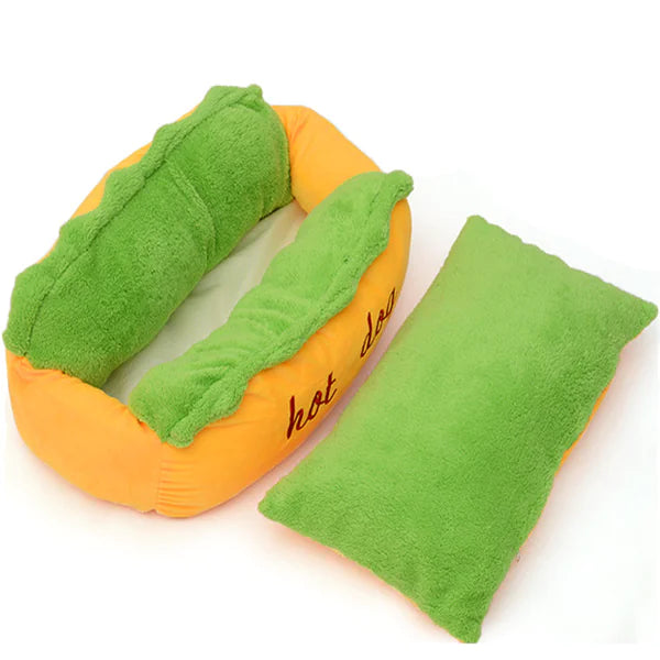Hot Dog Shaped Pet Bed