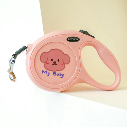 5m Cartoon Retractable Dog Leash