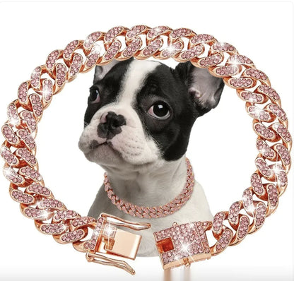 Pet Diamond Cuban Link Collar