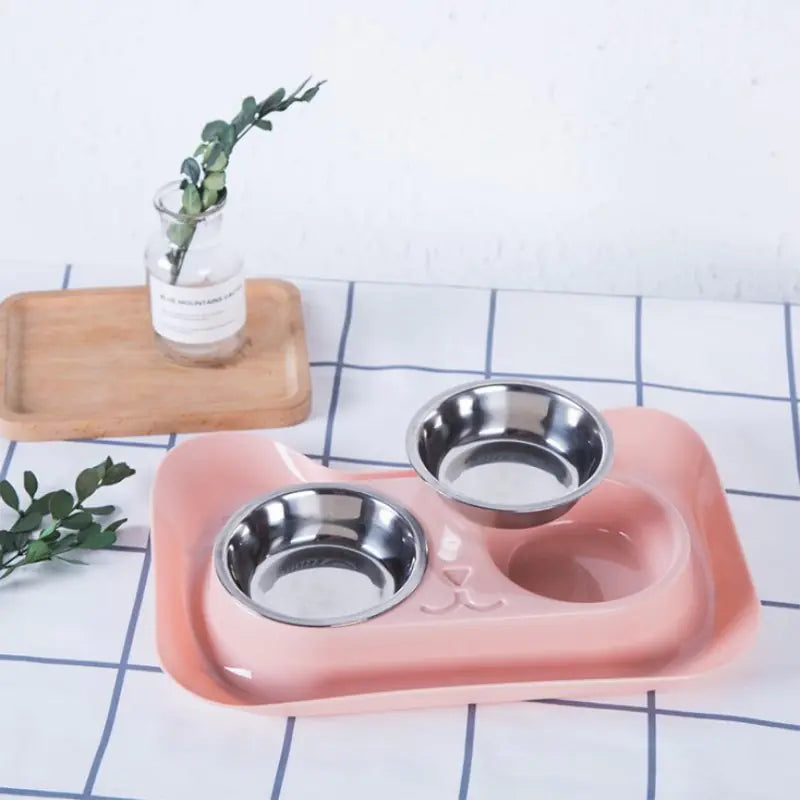 DuoDine Cat Bowls - Stainless & Style