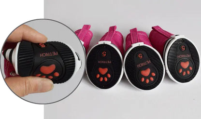 Pet Denim Canvas Shoes - Waterproof Non-Slip Dog Footwear
