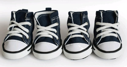 Pet Denim Canvas Shoes - Waterproof Non-Slip Dog Footwear