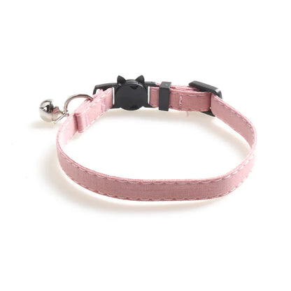 Aminge New Pet Collar with Solid Color Bow and Bell