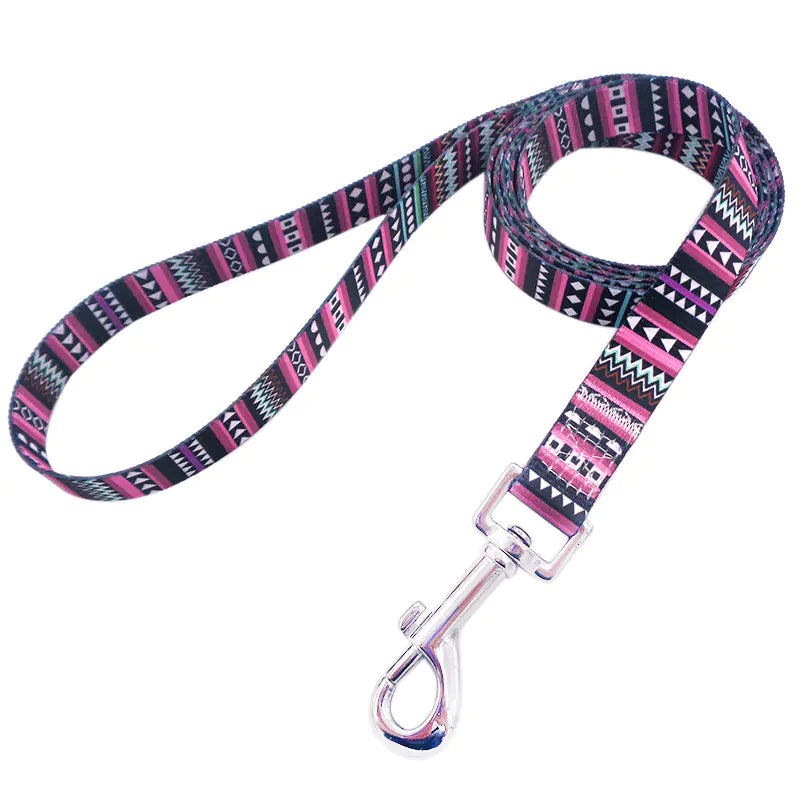 Colorful Pet Leash with Floral Design for Dogs